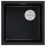 Кухонная мойка Paulmark Lumi 45 UNI-SKEW (455*440) Черный (418/BLM)