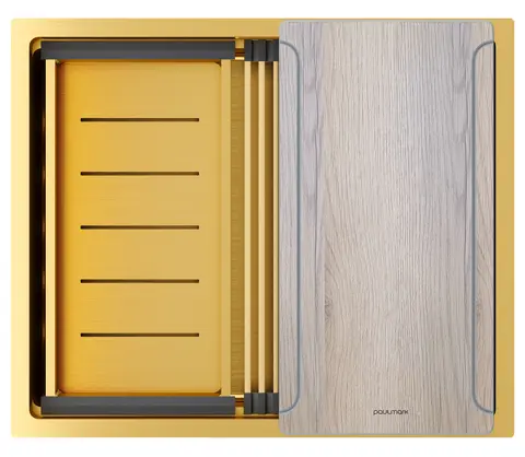 Кухонная мойка Paulmark Next-multi sink 54 UNI (540*450) Брашированное золото BG